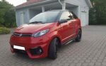 Jantes aluminium et profil latéral de la micro-voiture