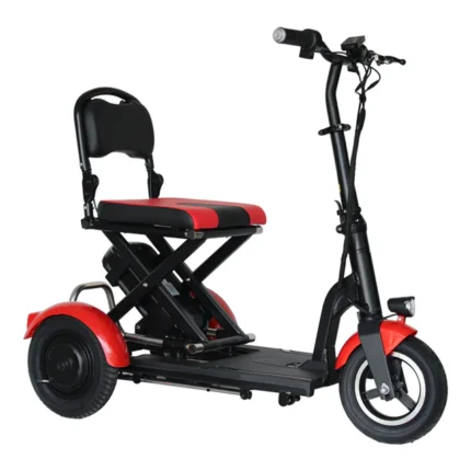 Profil latéral du tricycle électrique S2 avec siège inclinable