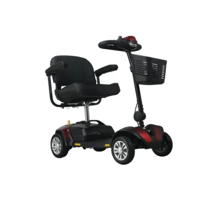 Scooter Traveler démonté en trois modules prêt pour le transport