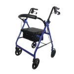 gros plan sur roue 18 cm et système de freinage du rollator