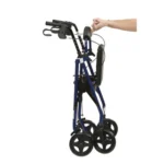 vue de face du rollator 4 roues avec poignées réglables