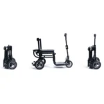 Roues arrière amovibles et mécanisme de pliage du scooter