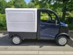 Vue de la benne arrière pour transport de marchandises, ridelles visibles