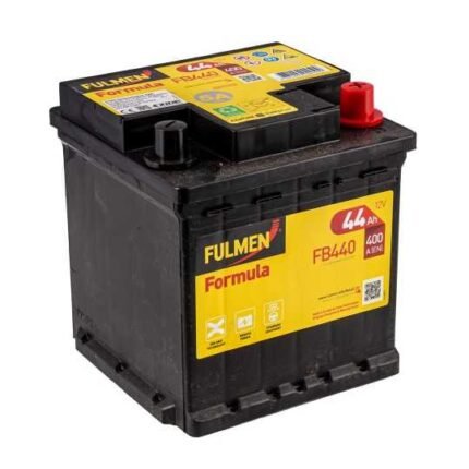 Batterie Fulmen présentée en angle avec détails du boîtier